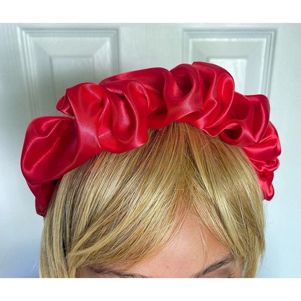 New Headband Satin Red hair accessories